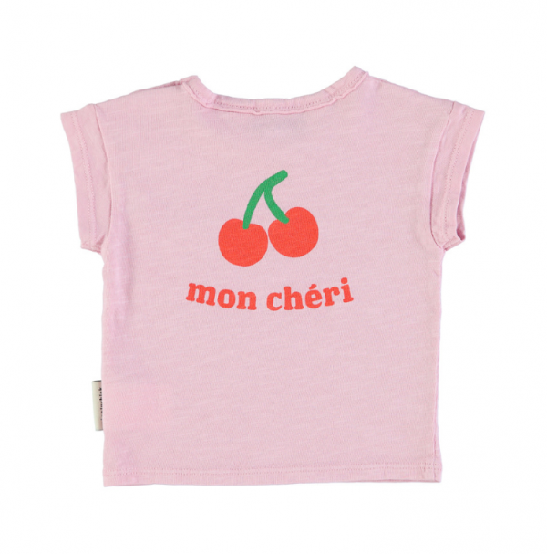 Kaos dengan print gambar buah ceri